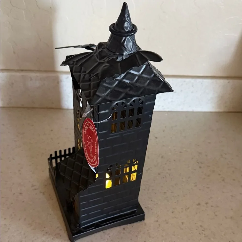 Black Halloween Haunted House Decor